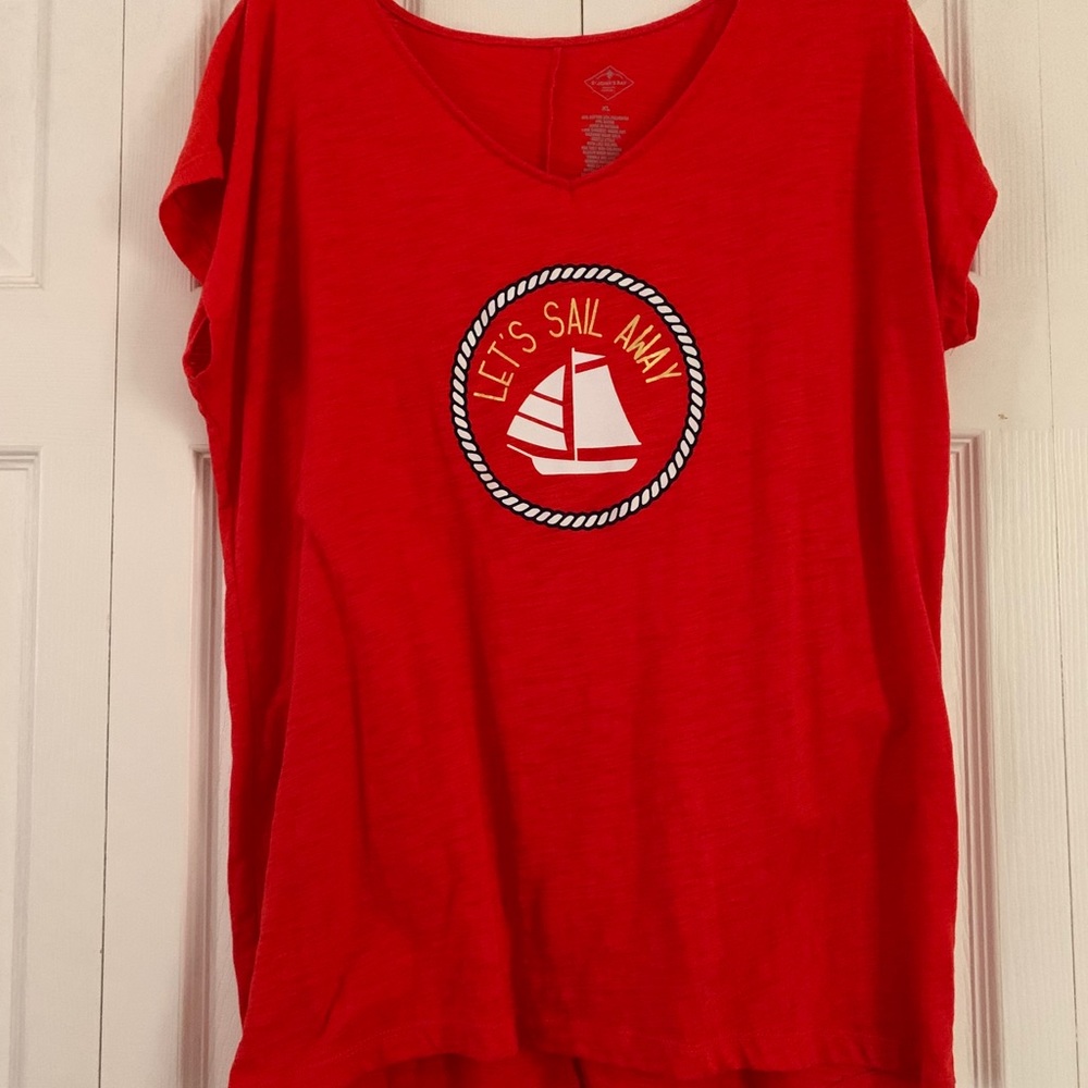 St. John’s Bay short sleeve red top new no tags XL